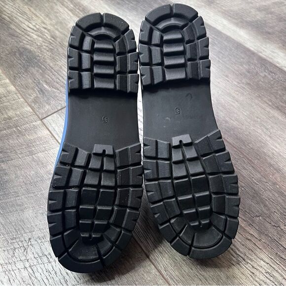 Rare Sorel Flood Plain Chukka Rubber Rain Boots Size 5 Blue and Black Waterproof - Picture 8 of 8